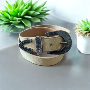 Women's vintage Double Buckle Jenny and the boys Belt Leather Size L